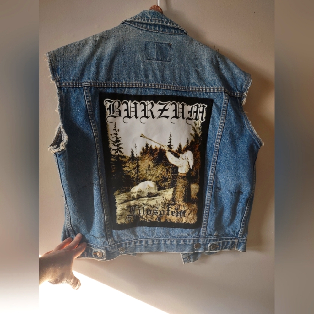 Burzum Backpatch Project Vest Denim Small The Gap Band Black Metal Music Vintage
